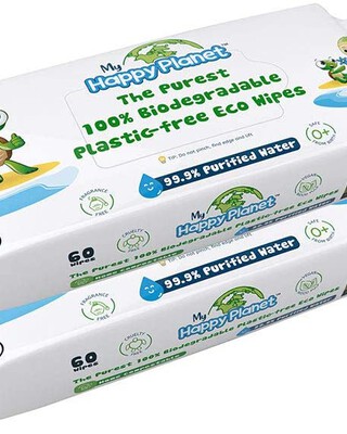 MY HAPPY PLANET My Happy Planet Eco wipes Pack of 2